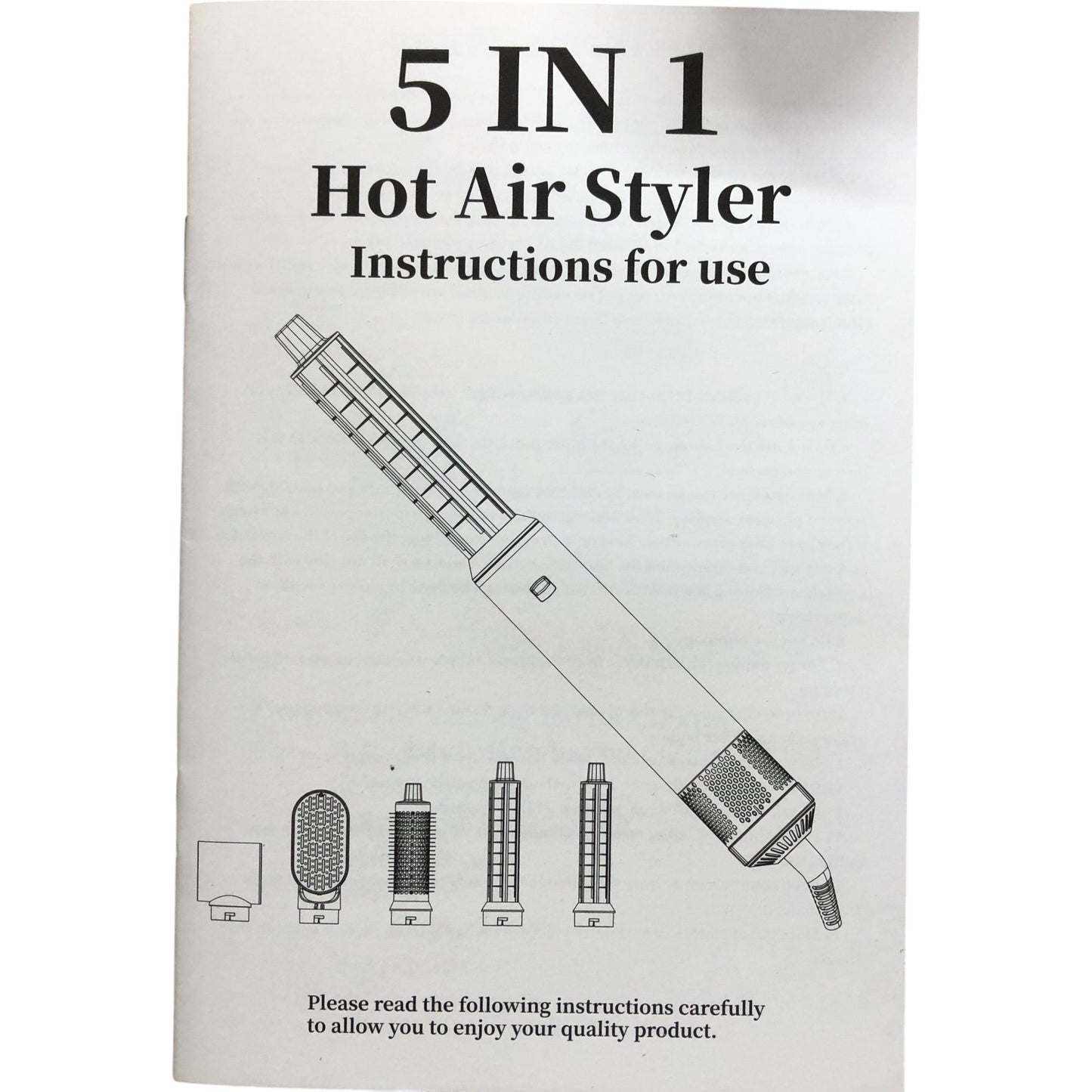 5 In 1 Hot Air Styler Professional Hair Styling Tool With Multiple Attachments