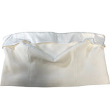 Ivory Satin Bandeau Top Strapless Women's White Zippered Elegant UK18