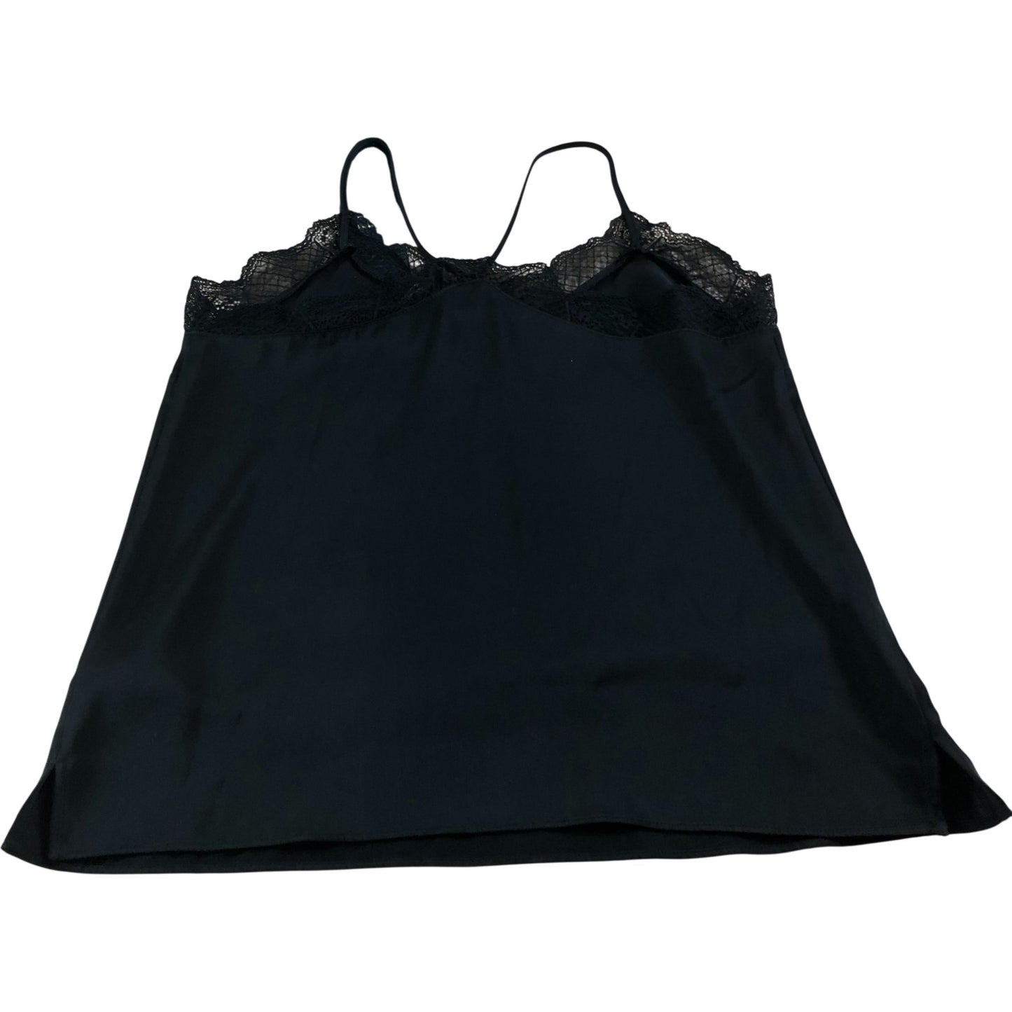 River Island Black Lace Trim Camisole Top UK8 Women's V Neck