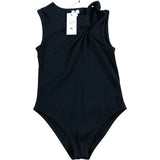 RIVER ISLAND Black Ribbed Bodysuit UK 7-8 Years Girls Casual Sleeveless Top