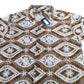 River Island Studios Brown Embroidered Shirt UK L Men's Short Sleeve Top