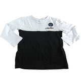 ellesse Rome 2-3 Years Boys Long Sleeve T-Shirt Black White Colour Block Style