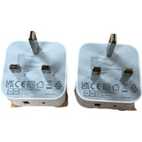 Ampegus USB A C Charger Dual Port Travel UK Plug Adapter Set 2 Pack