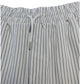 River Island Unisex Shorts Size S White Striped Elastic Waistband