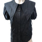 River Island Black Collared Blouse UK10 Women's Short Sleeve Cotton Top