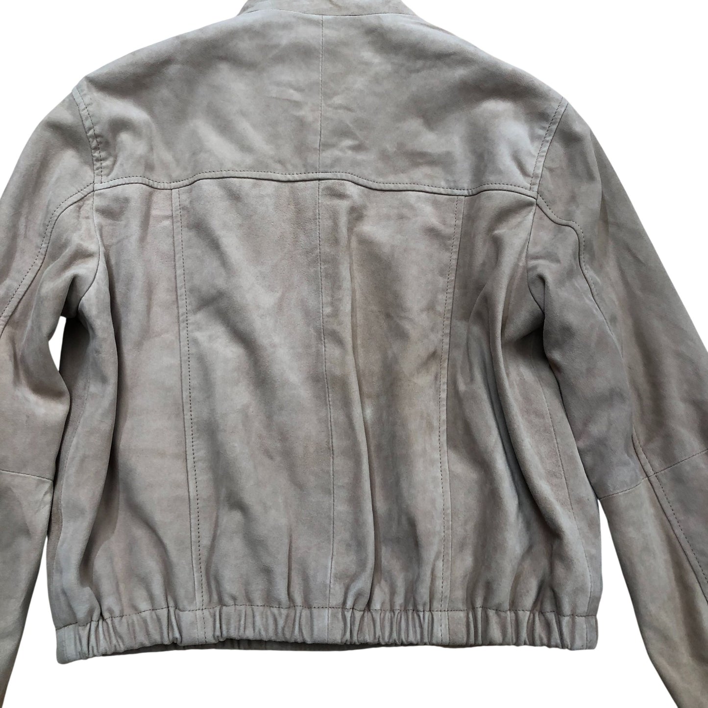 Suede Cropped Pilot Bomber Jacket - Size XS