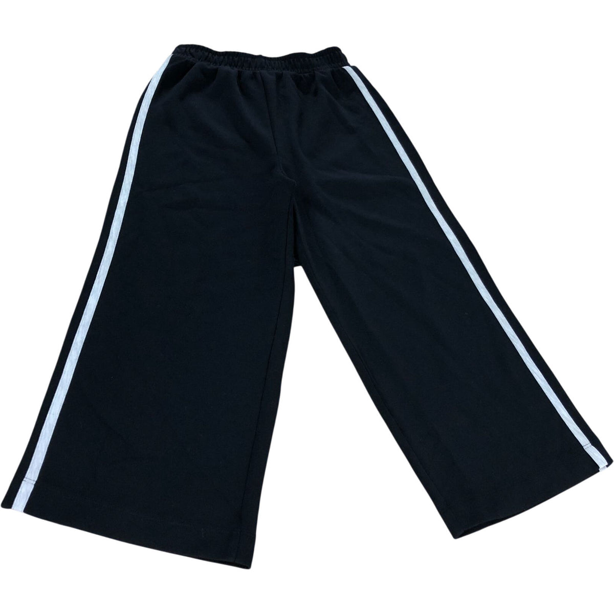 Striped Black Trousers Girls Age 6 Years Elastic Waist