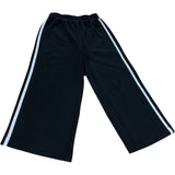 Striped Black Trousers Girls Age 6 Years Elastic Waist