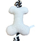 Soft Bone Shaped Dog Toy With Rope Handle WOOF Design Pet Supplies