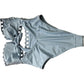Women's Blue Cut Out One Piece Swimsuit Bathing Suit UK14