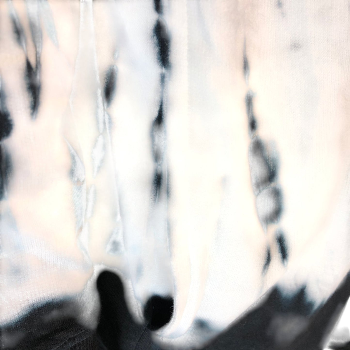 Branded Tie Dye Dress 12 Women's Black White Zip Neck Style