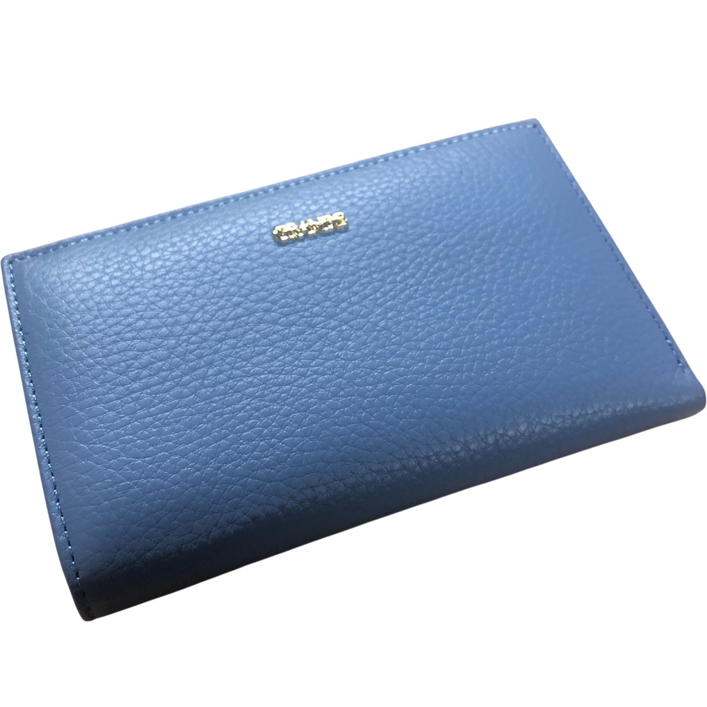 Grande Model 2804 Medium Leather Bifold Wallet Iced Blue New With Tags