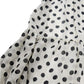 River Island UK10 Women's Polka Dot Dress Off Shoulder Puff Sleeve White Black