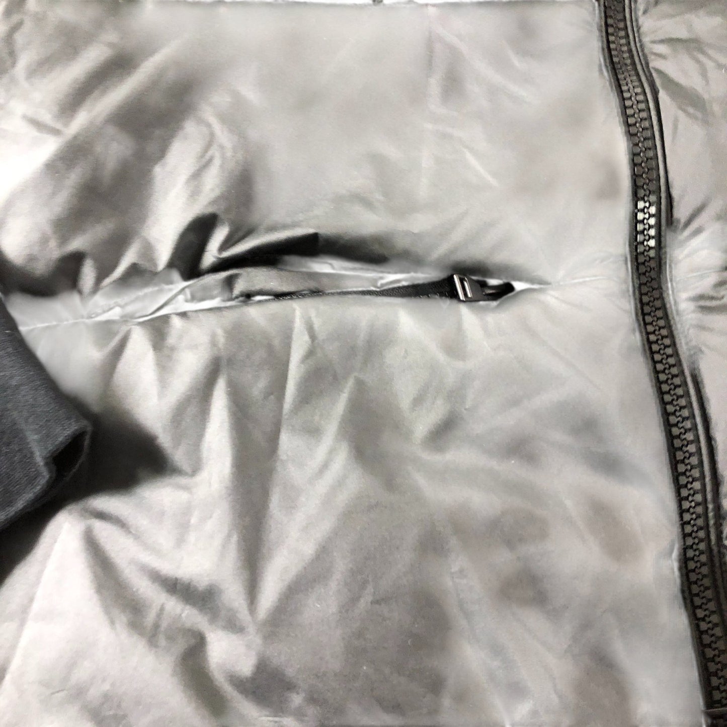 Branded Black Hybrid Puffer Jacket - Size Medium