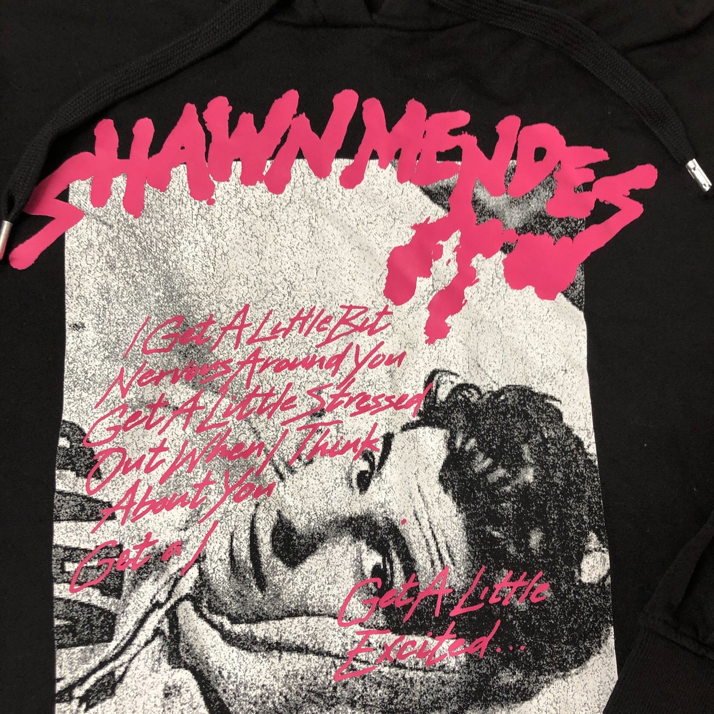 Shawn Mendes The Tour Hoodie Size L Unisex Black Graphic Print Cotton