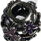 PANDORA Floral Charm 798772C02 Silver With Purple Enamel Accessory