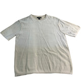 River Island Short Sleeve T-Shirt UK S Men's Cream Knitted Cotton Top