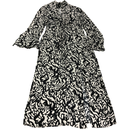 Abstract Print Dress UK12 Women's Long Sleeve