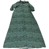 Dancing Leopard Maxi Dress UK12 Women's Leopard Print Green