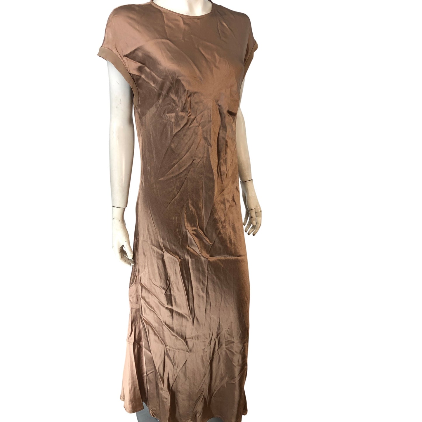 Branded Stylish Brown Maxi Dress UK Size 16 Women's Casual Loose Fit Sleeveless
