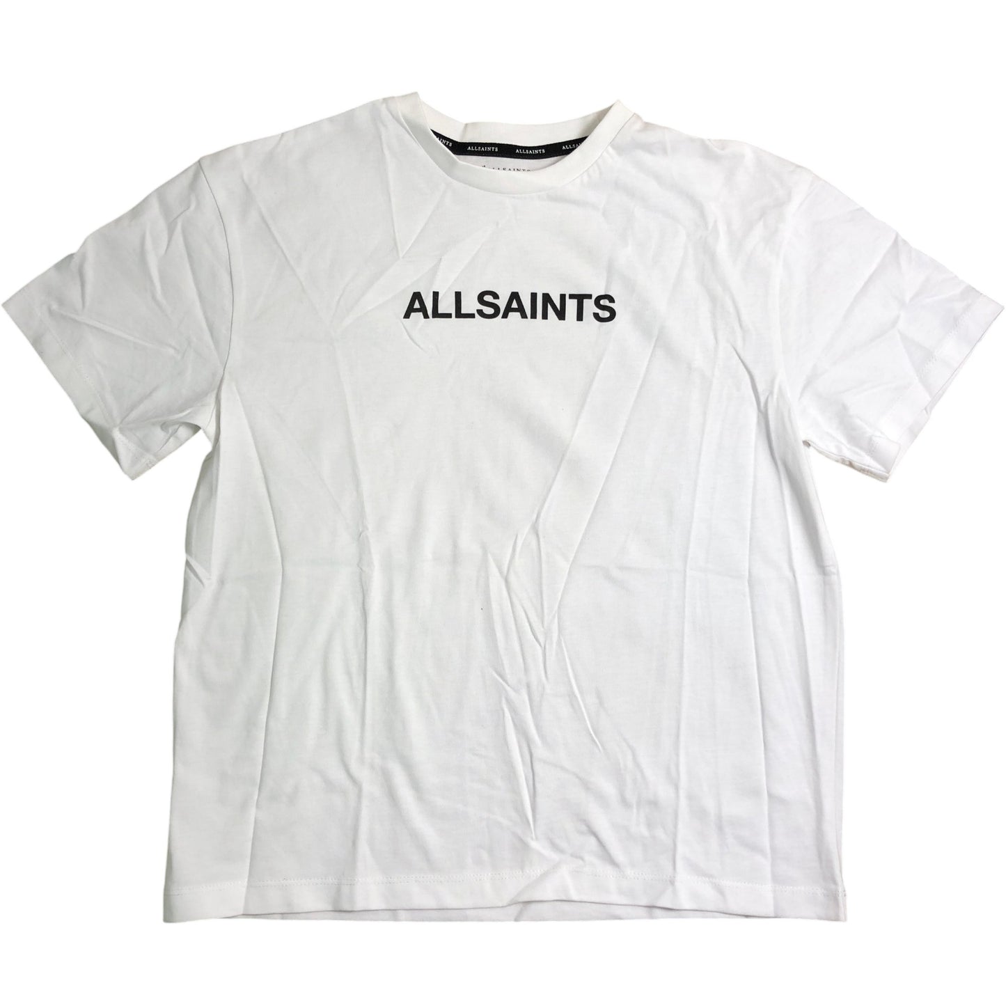 AllSaints Unisex T-Shirt White Casual Short Sleeve Classic Fit 4-5 Years