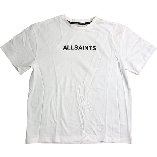 AllSaints Unisex T-Shirt White Casual Short Sleeve Classic Fit 4-5 Years