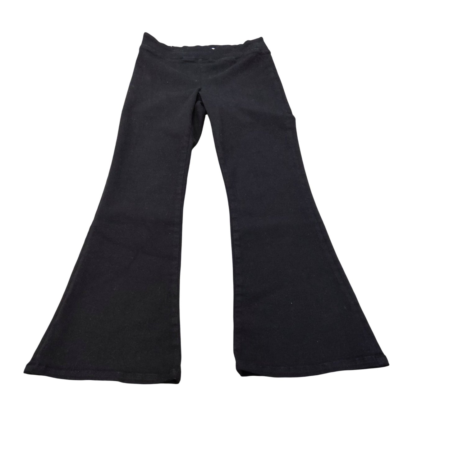 Premium Black Flared Trousers Size 12 Women's Cotton Stretch Casual Wear