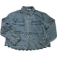 Scallop Trim Denim Shirt Mid Indigo Size S