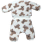 River Island Toddler Fleece Outfit Set 2 Piece Brown Spot Print 0-3 Months