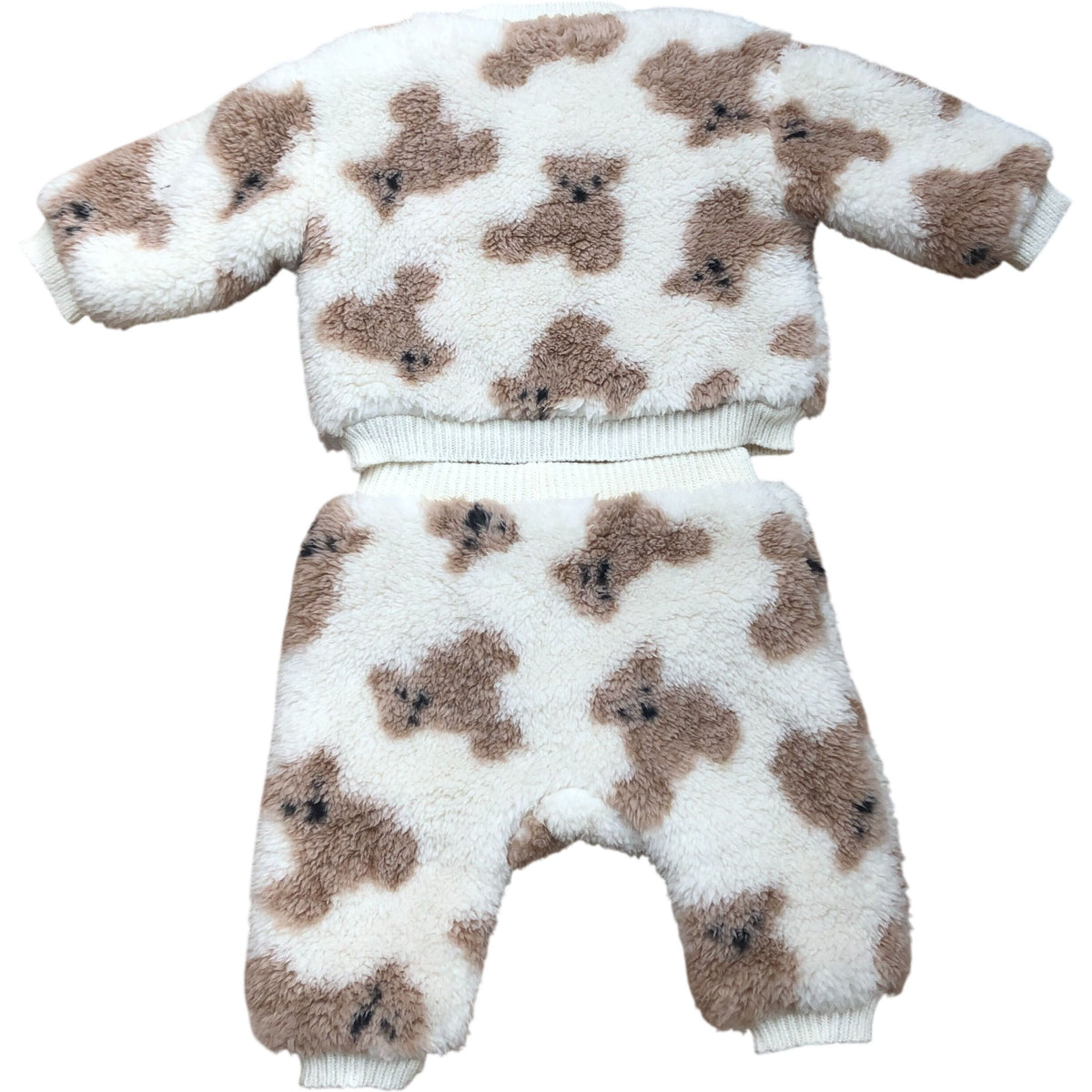 River Island Toddler Fleece Outfit Set 2 Piece Brown Spot Print 0-3 Months