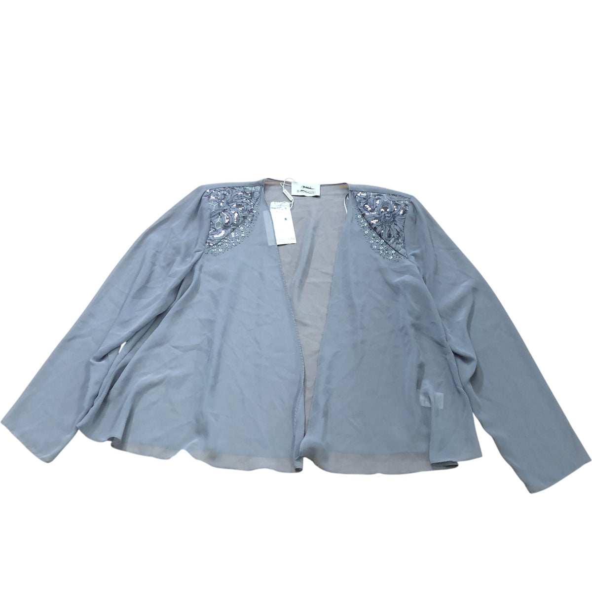 Gina Bacconi Women's Lilac Sheer Cardigan with Sequin Embellishments Size 20