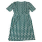 Boden Women's Green Patterned Short Sleeve Casual Dress Cotton UK14