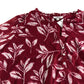 Women's Blouse Size 24 Dark Pink Floral 3/4 Sleeve