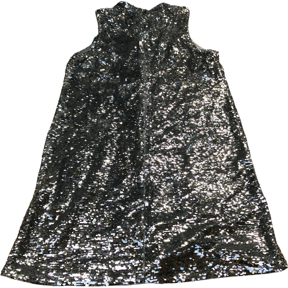 Sequin Dress UK8 Women's Sleeveless Silver Party Dress
