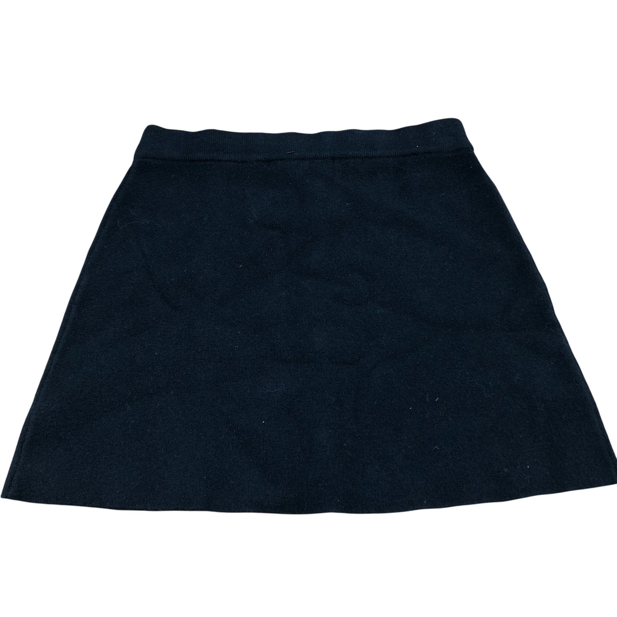 River Island Black Button Down A-Line Skirt UK Size 12 Women's Acrylic Blend