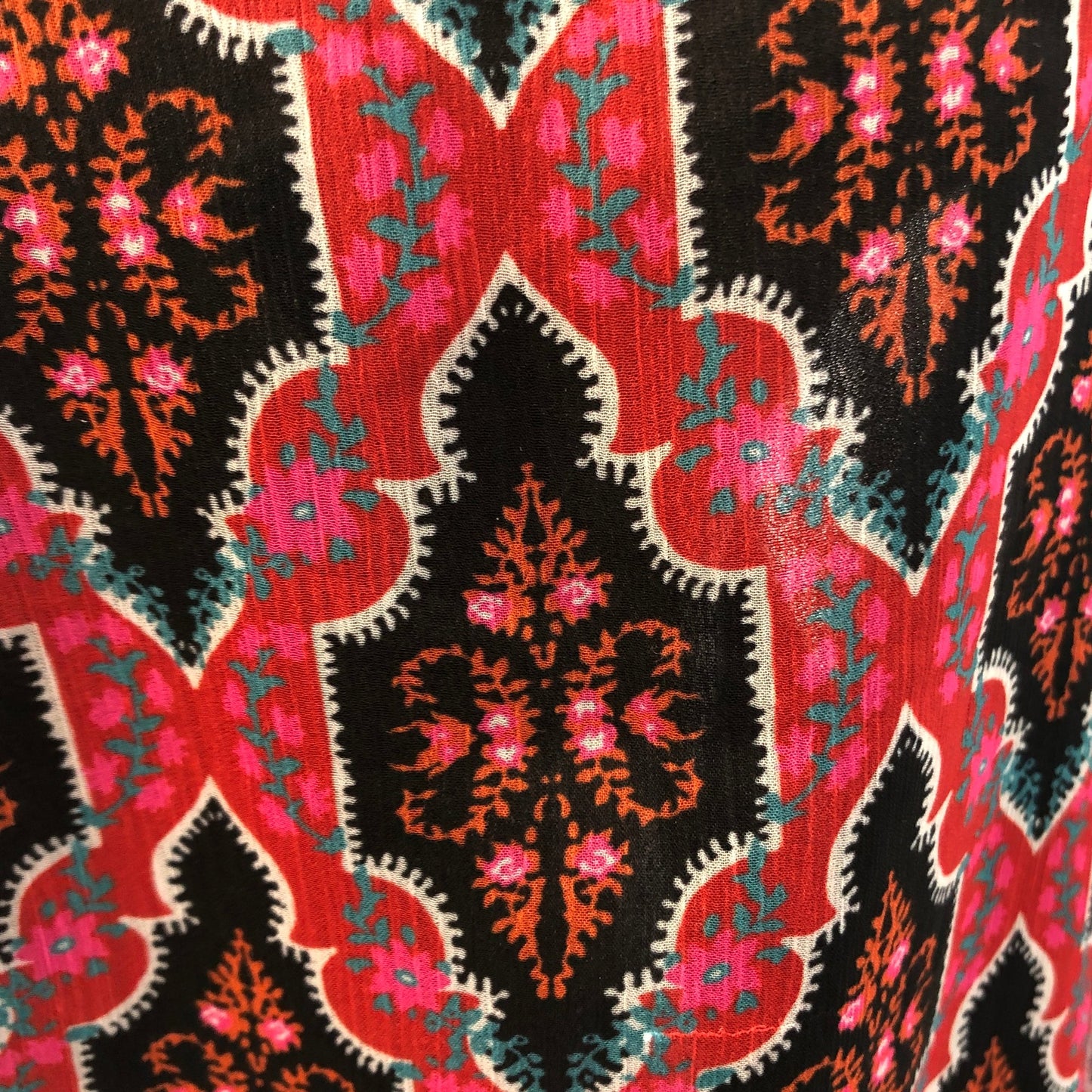 Elegant One Shoulder Top Women's Fashion Blouse Size 16 Multi Colour Print