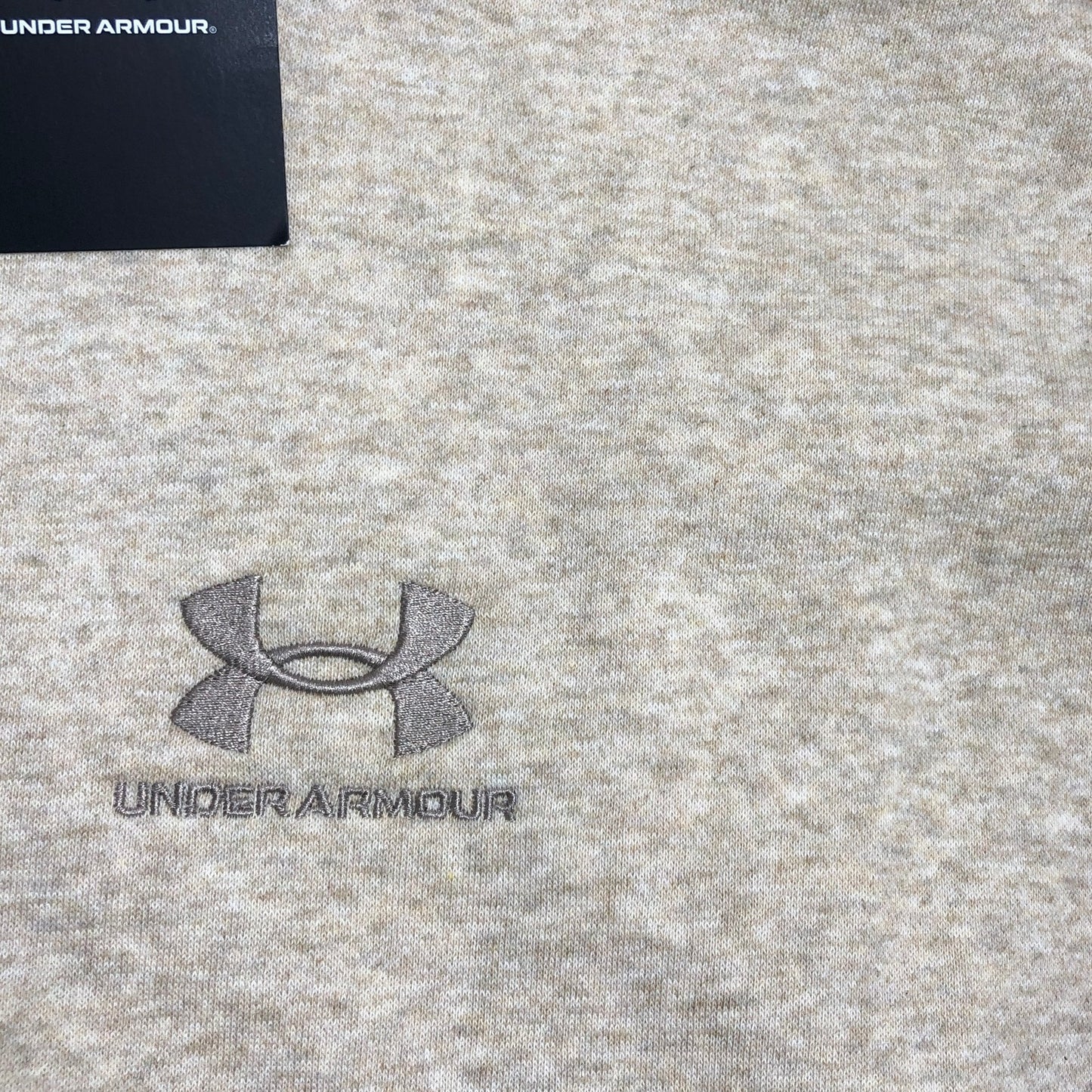 Under Armour Icon Fleece Hoodie Women’s Large LG Light Beige Sportswear