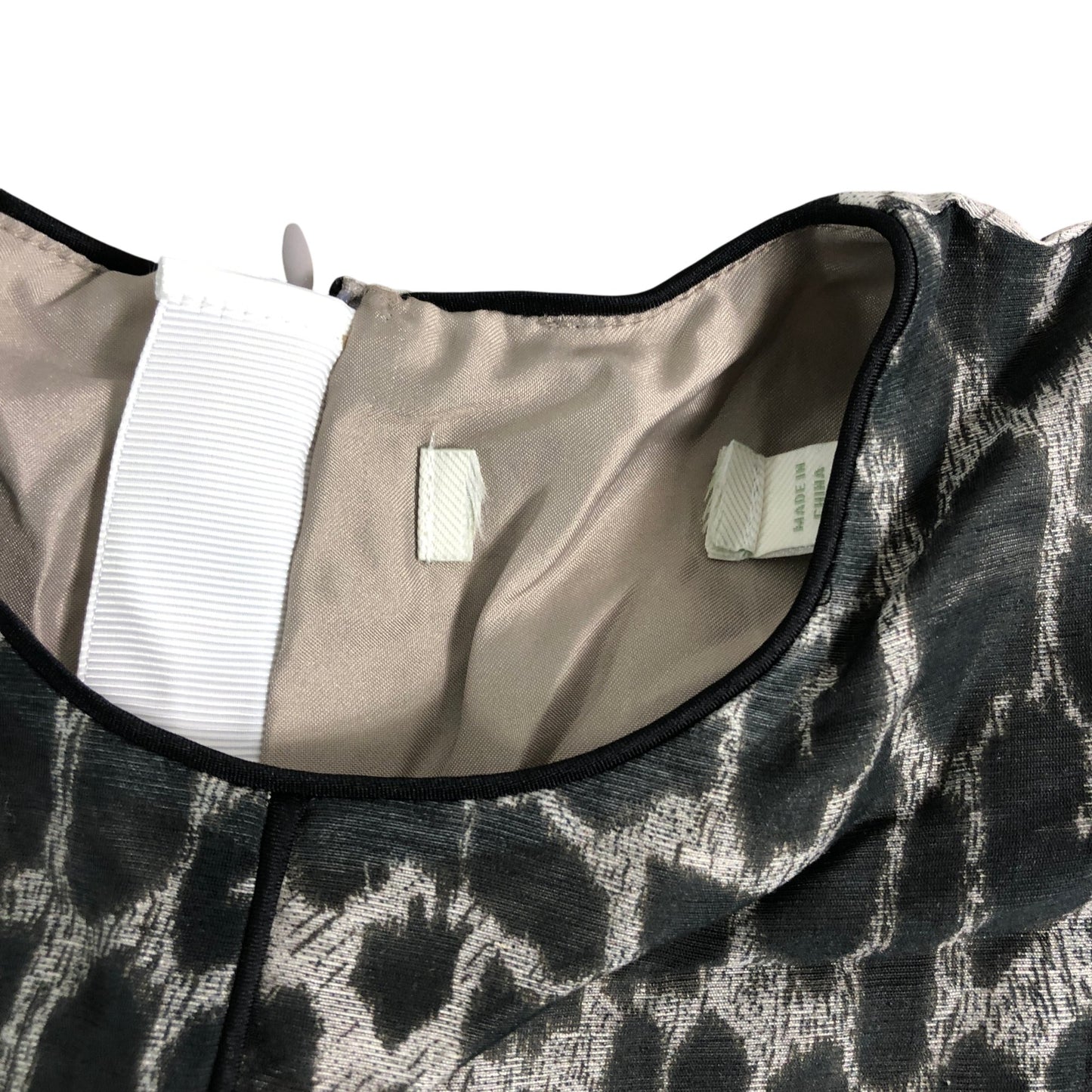 All Saints Grey Leopard Print Dress Girls Size 9-10 Short Sleeve