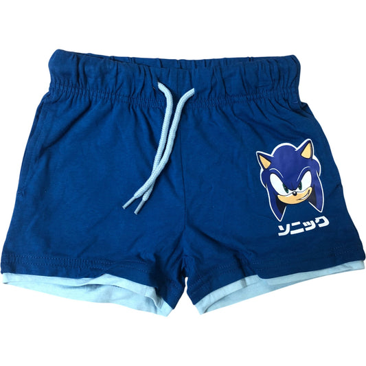 Sonic The Hedgehog Shorts 3 Years Kids Blue Graphic Elastic Waist 98CM