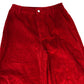ALIGNE Markus Cord Trousers Women's Red Cotton Organic Wide Leg Size 8