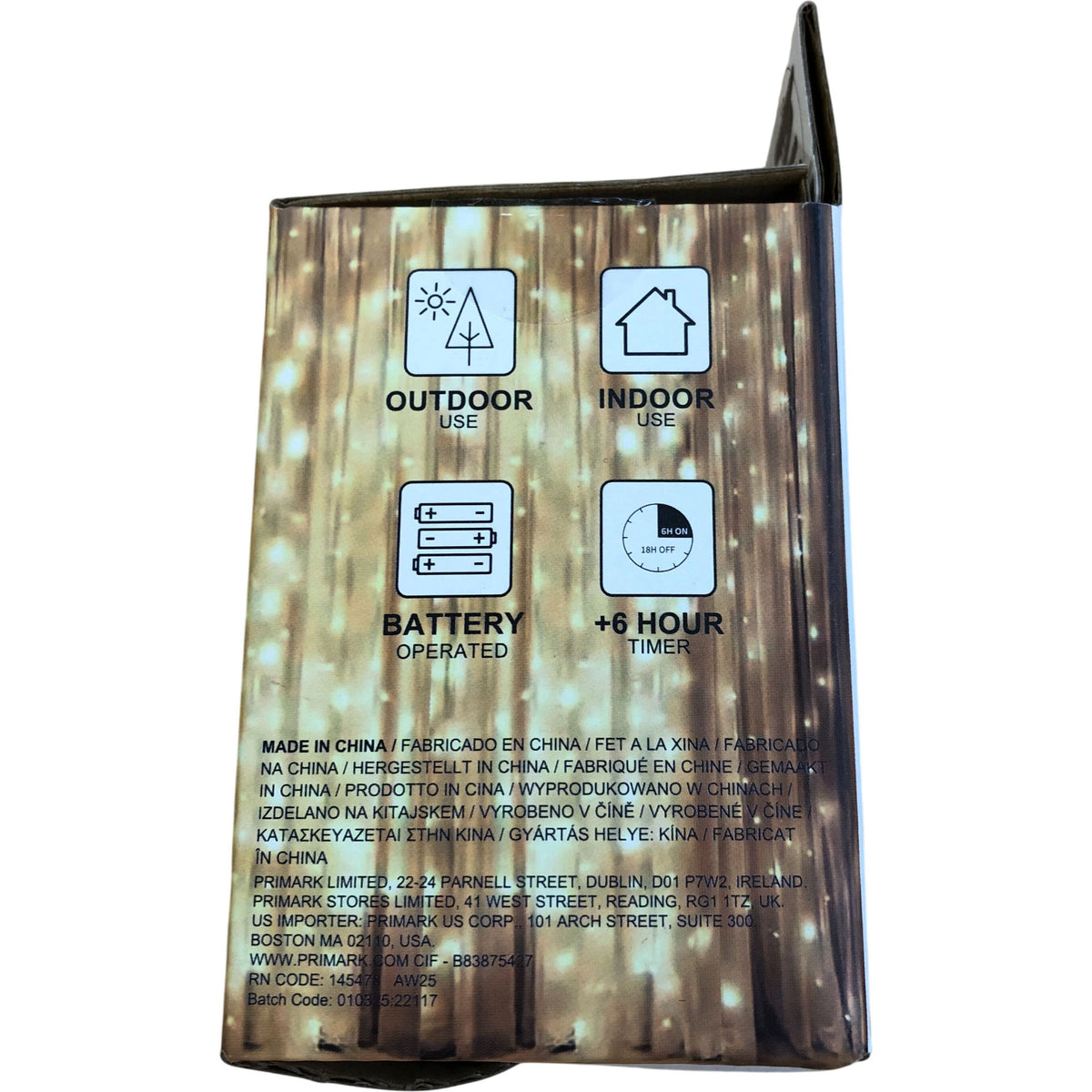 200 LED Wire Curtain Christmas Lights Battery Operated