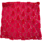 Red Christmas Tree Cushion Cover Festive 45cm