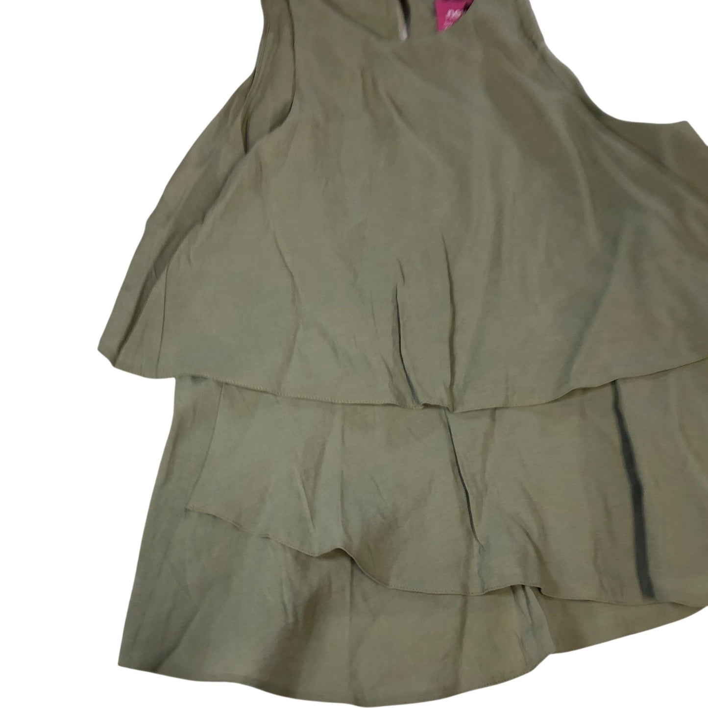 River Island Tiered Dress UK8 Women's Layered Modal Blend Olive Green