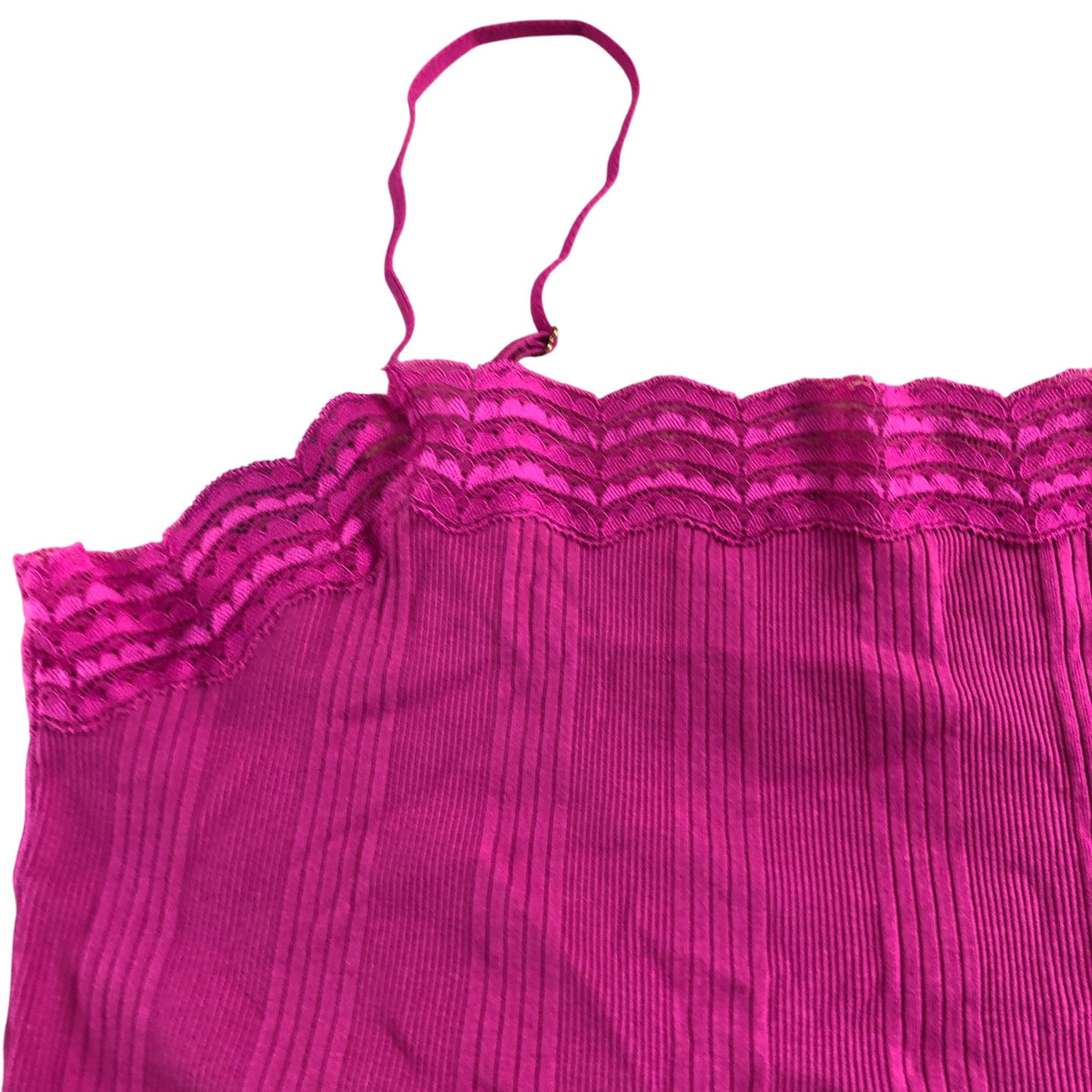 Camisole Top Size UK16 Women's Fuschia Sleeveless Stretch Cotton