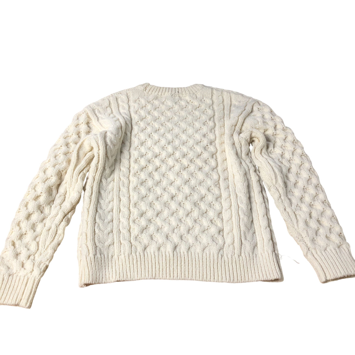 Cream Cable Knit Sweater Women's Size Small Soft Chunky Knit Jumper