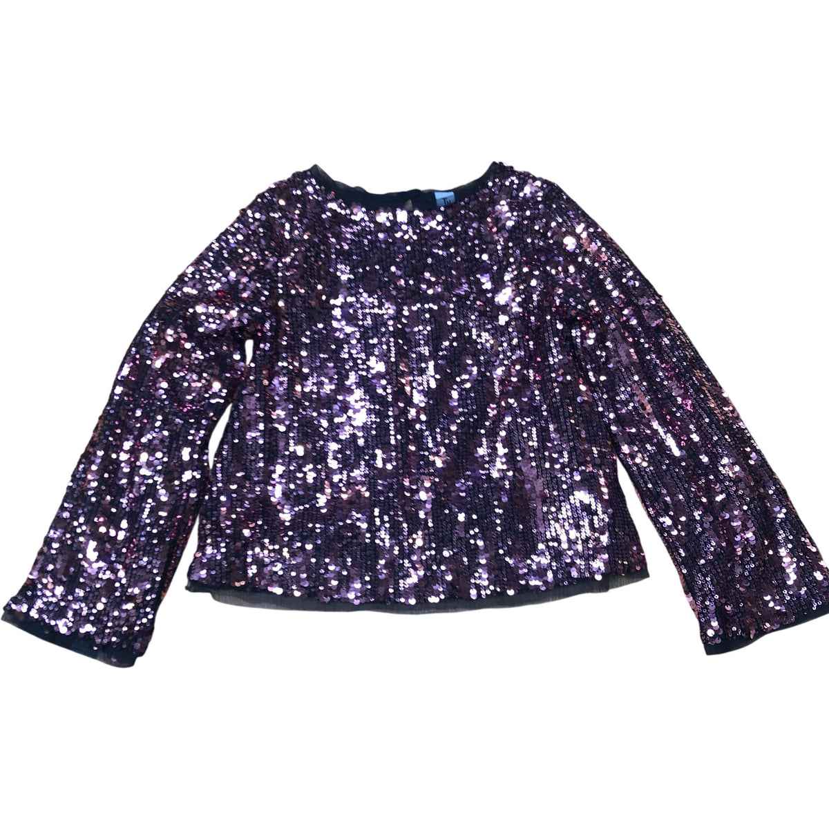 Kids Purple Sequin & Mesh Long Sleeved Top 8 Years