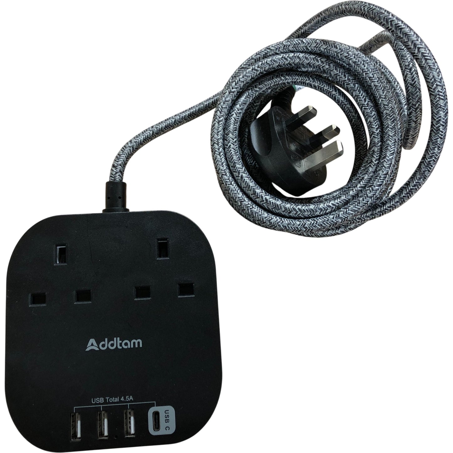 Addtam Power Strip UKW23CBL 3250W 4 USB Ports Surge Protector 13A