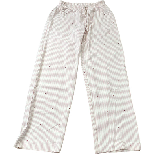 The White Company Women's Pyjamas Set Long Sleeve Button Down Striped Hearts XS