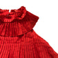 River Island Flared Top Size 10 Women's Pleated Sleeveless Bright Red