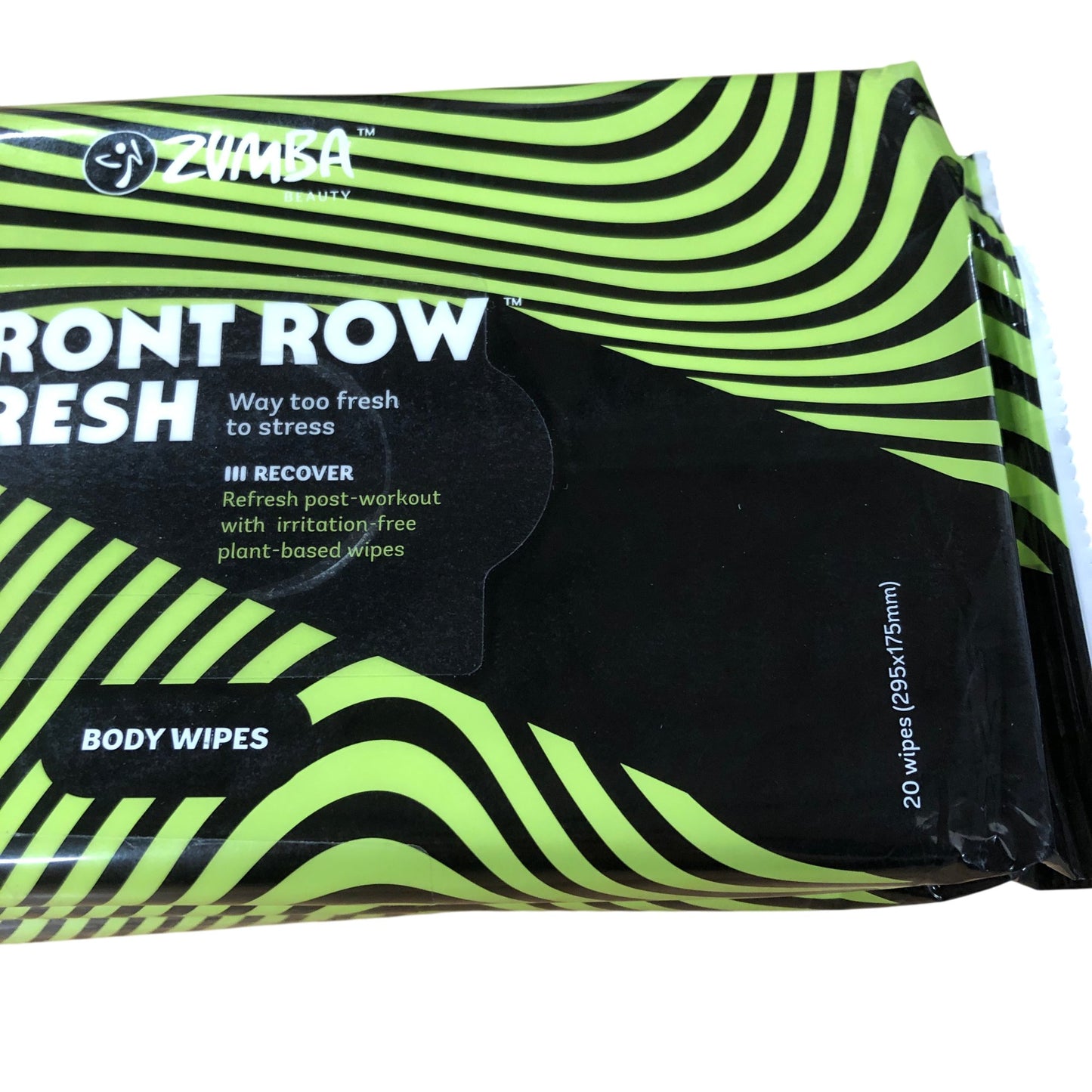Zumba Front Row Fresh Body Wipes 3 Packs of 20 Post Workout Refresh Plant Based